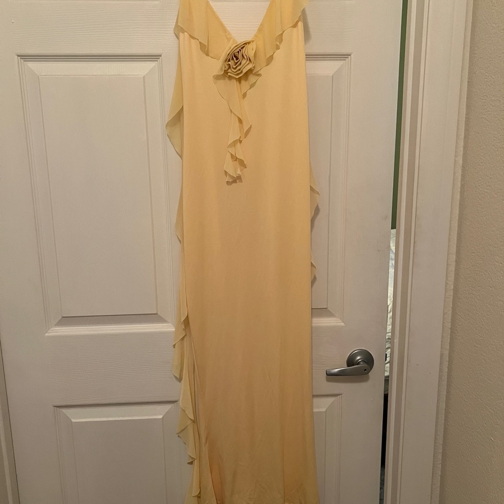 Fashion Nova Yellow Maxi Dress